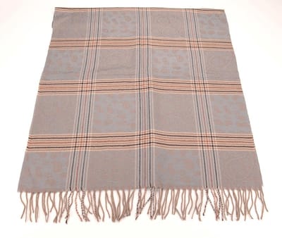 Lange Warme Sjaal - Geblokt - Paisley - Grijs - 180 x 70cm (0011#)