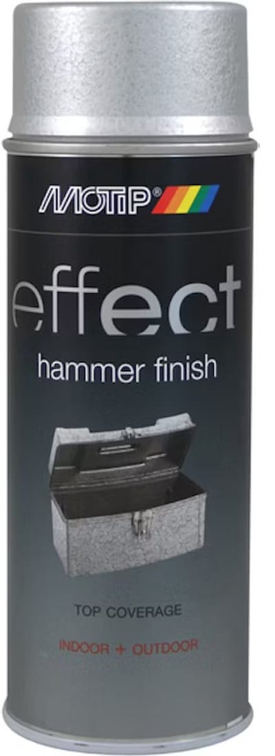 Motip spuitverf Effect Hammer Finish - hamerslag-effect - zilver 400 ml