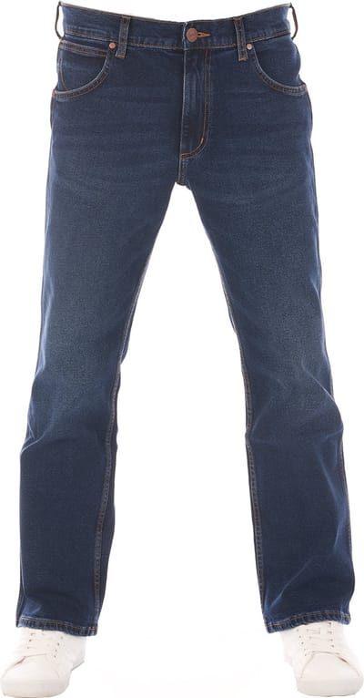 Wrangler Heren Jeans Broeken Jacksville bootcut Fit Blauw Volwassenen Denim Jeansbroek