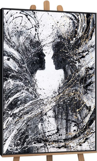 Canvas schilderij handgeschilderd branches of feelings abstract – YS-Art Gallery – Luxe wanddecoratie voor woonkamer – Modern schilderij voor slaapkamer en hal