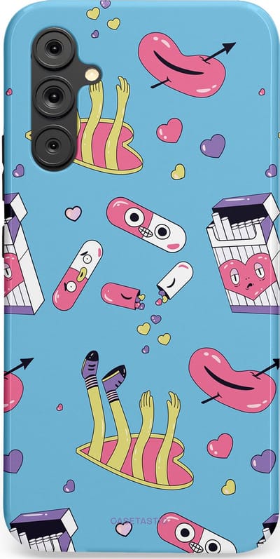 Casetastic Hoesje Geschikt voor Samsung A34 (5G) - Stijlvolle Beschermende Duo-layer Case - Liefdespil