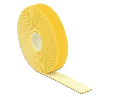 Klittenband rol 20mm / geel (5 meter)