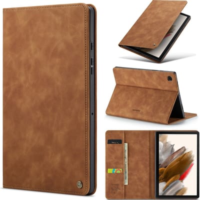 Casemania Hoes Geschikt voor Samsung Galaxy Tab A9 Plus - Sienna Brown - Book Cover