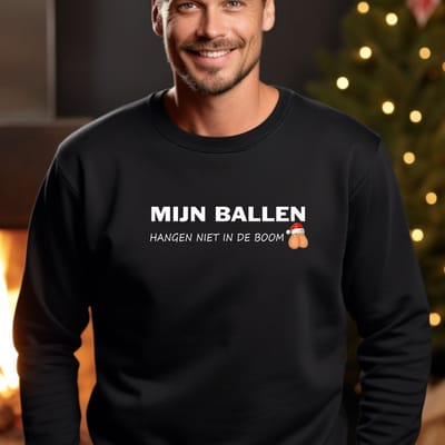 Foute kersttrui heren- Mijn ballen hangen niet in de boom- maat XL