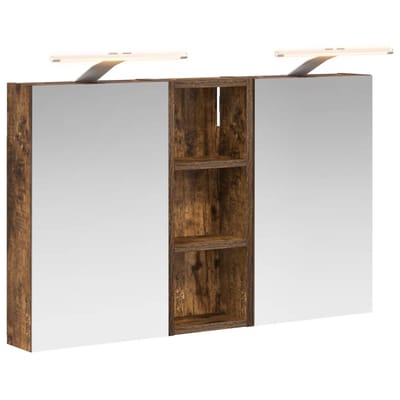 vidaXL - Badkamerkast - set - 3 - st - 80 - x - 10,5 - x - 50 - cm - Bewerkt - hout