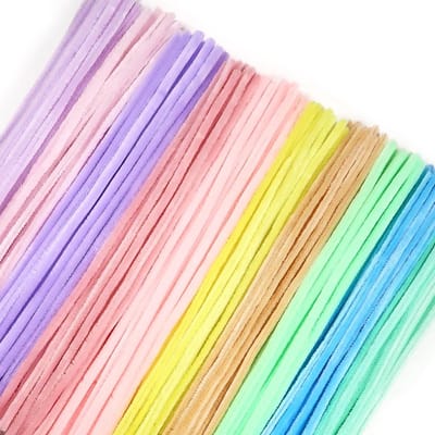 100 Stuks Pijpenragers in Meerdere Kleuren - Chenille Draad voor Creatieve DIY Handwerk en Decoratie, 6mm x 30cm