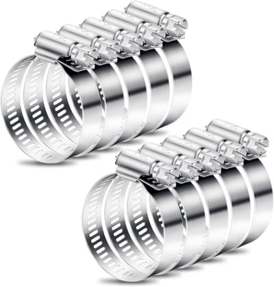 Set van 10 RVS Slangklemmen 21-44 mm - Verstelbare Slangklemmen voor Tuin, Auto en Waterleidingen