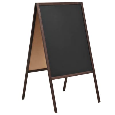 vidaXL - Krijtbord - dubbelzijdig - vrijstaand - 60x80 - cm - cederhout
