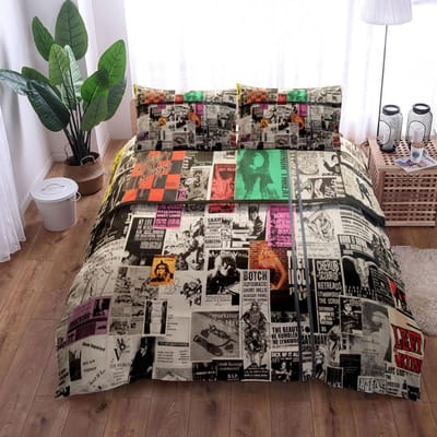 Retro Jaren 80 Punk Memory Dekbedovertrek Set King Queen Double Full Twin Single Maat Beddengoed Set 150x220cm