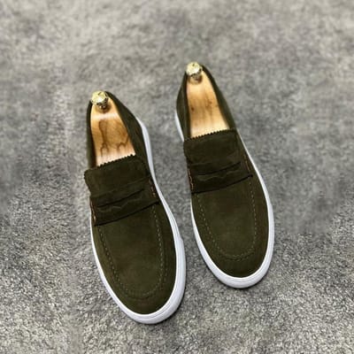 Heren Suede Leer Casual Schoenen Herfst Nieuwe Comfortabele Platte Schoenen Loafers Klassieke Heren Platform Wandelschoenen 38-48 41 gray