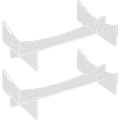 2 Stuks Voetbal Display Standaard Helder Dik Acryl Rugbybal Display Houder voor Sportballen Handschoenen white