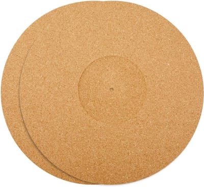 EGoods - Vinyl platenspeler mat 11,9 inch bruin - Statische platte ronde LP beschermende draaitafel schotel - Slipmats mattenvoor gedempte resonantie - Cleaner audio output thuis