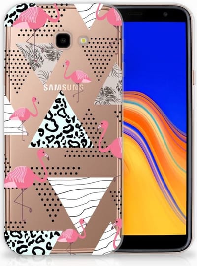 Samsung Galaxy J4 Plus (2018) TPU Hoesje Flamingo Triangle