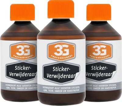3x 3G Professioneel Stickerverwijderaar 300 ml - Sticker Verwijderaar - Lijm Resten Verwijderen - Etiket Verwijderaar - Plakresten - Krachtige Oplosser