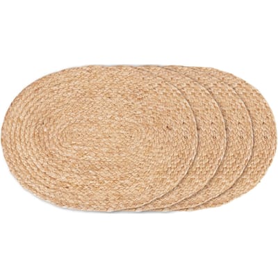Ovale geweven jute placemats House Nordic Bombay (x4)