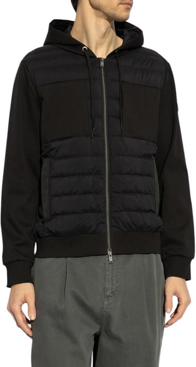 Moose Knuckles Heren Vest Zwart M15MS605/313 Air Down Garnier Hybrid Hoodie