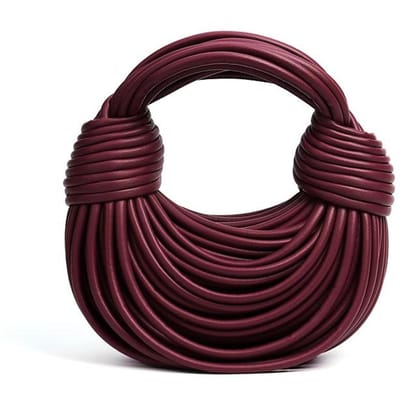 Zomerse Gepersonaliseerde Dumpling Tassen, Trendy Geweven Noodle Handtassen voor Dames, en Niche Ontwerp Enkele Schouder Tassen black