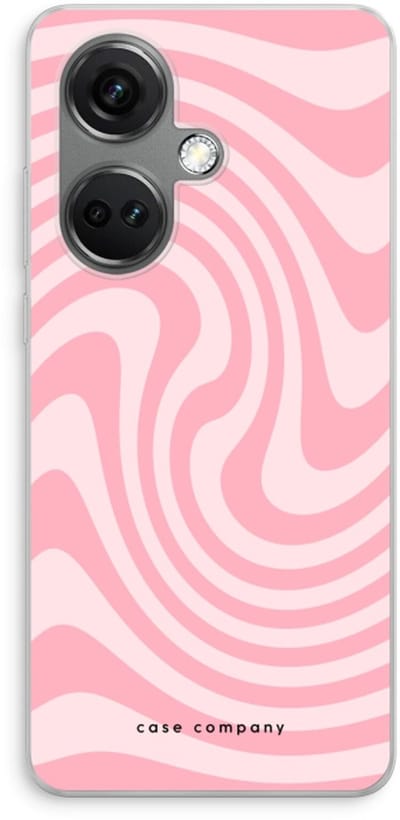 Case Company® - Hoesje geschikt voor OnePlus Nord CE 3 hoesje - Swirl Roos - Soft Cover Telefoonhoesje - Bescherming aan alle Kanten en Schermrand