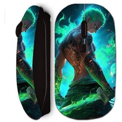 Souris sans fil - Maniacase - One Piece Zoro - 3D - Noir - Avec récepteur USB