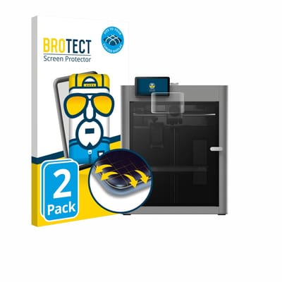 BROTECT - Screenprotector voor Bambu Lab P2S 3D Printer - Folie Beschermfolie transparant volledig dekking - 2 Stuks