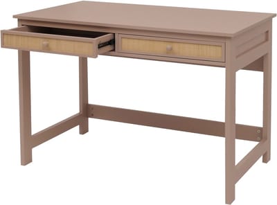 Bureau MCW-O36, bureau laptop bureau werktafel, lade 78x110x60cm hout ~ licht taupe
