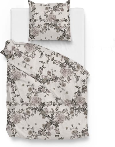 Zohome Ruffina Dekbedovertrek - Eenpersoons - Katoen - 140x200-220cm - Taupe