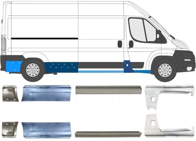Reparatie dorpel voor Fiat Ducato 2006-2026 / Links + Rechts / Set