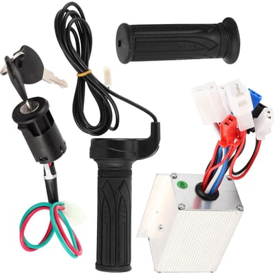 Ensemble de contrôleur de vitesse pour scooter électrique Contrôleur 24 V 250 W avec poignée d'accélérateur verrouillable black