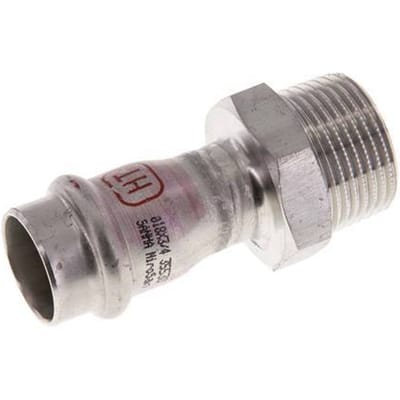 Perskoppeling - 18mm Persmof & R 3/4'' Buiseinde - RVS