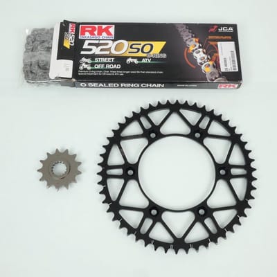 Kit chaîne Afam pour moto KTM 125 EXC 1995 à 2010 13X50 Pas 520 Al 125mm Neuf