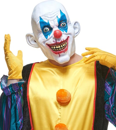 Vegaoo - Latex diabolische clown masker voor volwassenen