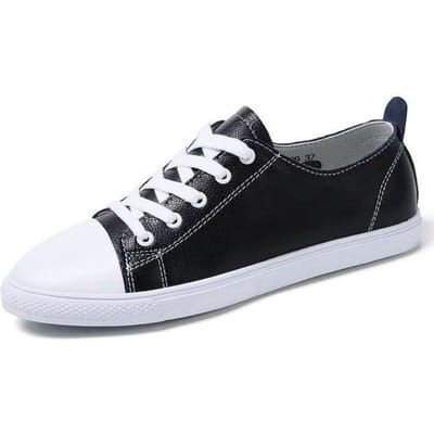 Nouvelles Chaussures Décontractées en Cuir Véritable Chaussures pour Femmes Ballerines Souples Mocassins Été Automne Baskets Chaussures de Conduite Mocassins Grande Taille 41 40 noir