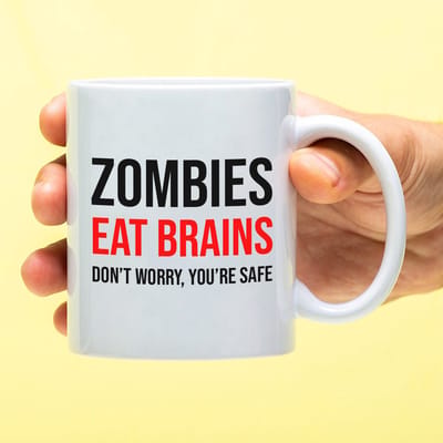 Ditverzinjeniet.nl Mok Zombies eat brains