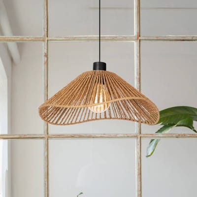 EGLO Lavister Hanglamp - E27 - Ø 39 cm - Zwart/Bruin - Papier