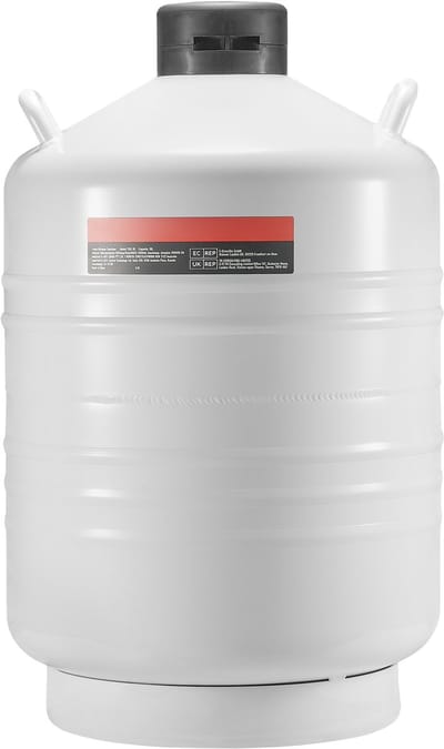 30 liter tank met vloeibare stikstof, aluminiumlegering Dewar kolf met 6 canisters en draagtas, cryogene tank voor schoonheid, conservering van zaden, wetenschappelijk gebruik