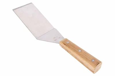 White Fire Hamburger Spatel Met Eiken Handvat