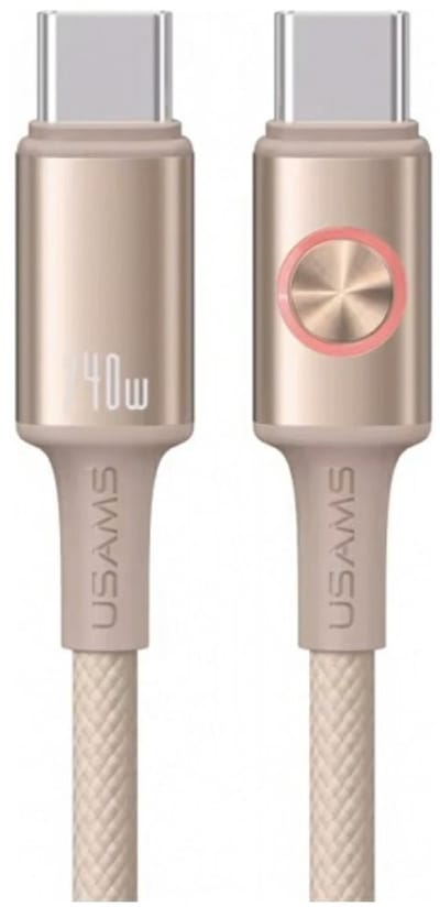 USAMS Huan Serie - USB-C naar USB-C Kabel - 1,2m - 240W - Titaan Kleur