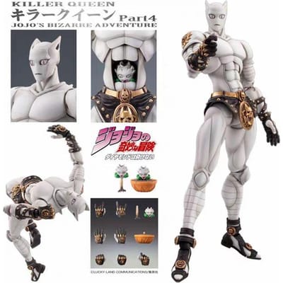 Super Actiebeeld Dio Yoshikage Kira Killer Queen Beweegbaar Actiefiguur Kamer Bureau Decoratie Festival Mooi Cadeau Heruitgave Op Voorraad wit
