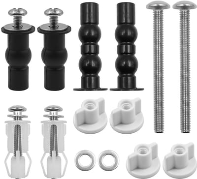 Set van schroeven voor toiletbril, roestvrijstalen montagekit, universele toiletbril, vervangingsonderdelen, toiletaccessoires, duurzame bevestiging
