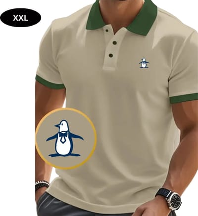 Bovista Golf Shirt Heren - T-shirt - Golfkleding - Golfen - Golf Accessoires - Polo Shirt - Beige - Maat XXL