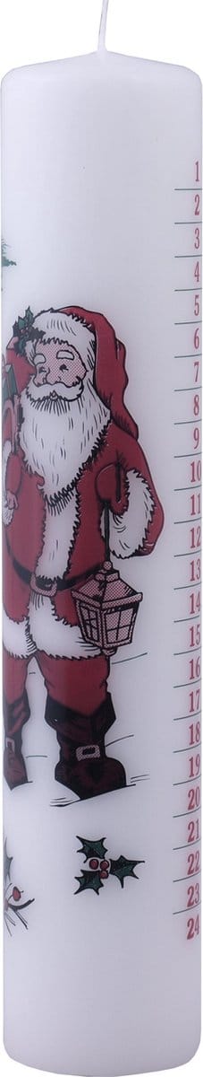 Adventskaars - 25 cm - Adventskaars kalender - ong. 56 branduren - Kerst