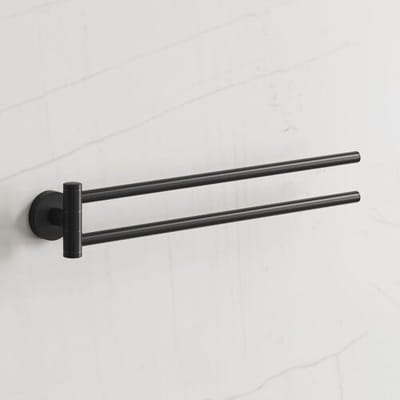 Kronenbach Lima 2.0 Black towel rail 2-arm 46.5 cm 29.200.070.0005