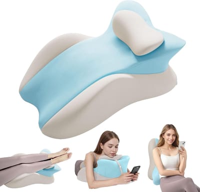 Orthopedisch Wedge Kussen voor Rug- en Nekpijn, Leeskussen en Relaxatiekussen van Geheugenschuim voor Bed, Bank en Vloer, Comfortabel en Ondersteunend