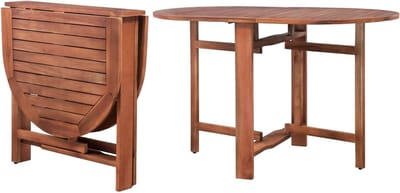 Tuin Eettafel - Buiten Tafel - Buiten Eten - Vlinderontwerp - 120 x 70 x 74 cm - Houtkleur