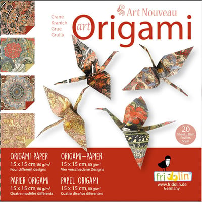 Fridolin origami papier Art Nouveau 15x15 cm 20 vellen creatief vouwen.
