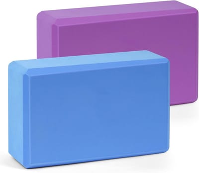 Set van 2 antislip yogablokken voor yoga en pilates