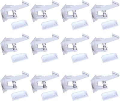 Kind Veiligheidssloten - Baby proofing - Kasten beveiligen - Geen boren nodig - 12 stuks - Wit