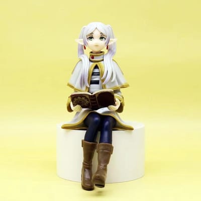 Frieren Par-delà la Fin du Voyage Frieren Boîte au Trésor Monstre Figurine Anime Jouet Mignon Fern Bouchon pour Pâtes Figurine d'Action white