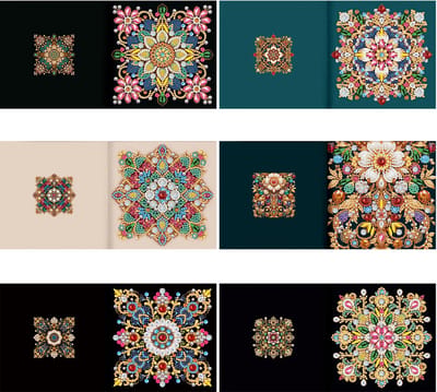 Kaarten - 65 - Mandala's - Diamond painting - compleet pakket - Diamond painting by Wietske