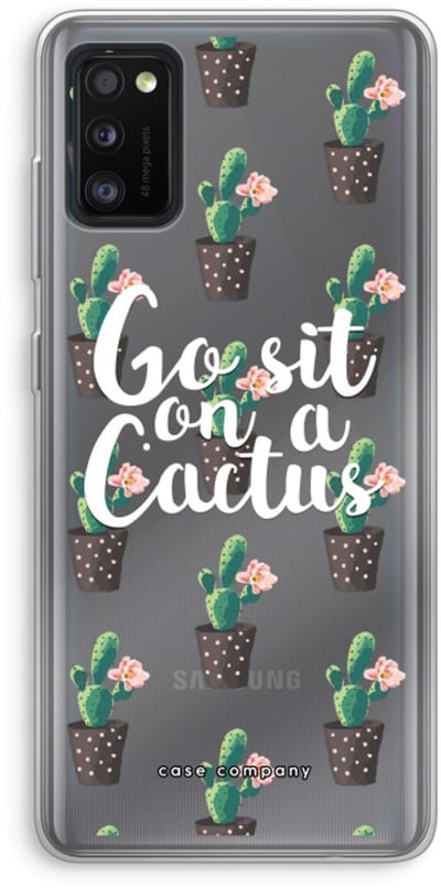 Case Company® - Hoesje geschikt voor Samsung Galaxy A41 hoesje - Cactus quote - Soft Cover Telefoonhoesje - Bescherming aan alle Kanten en Schermrand